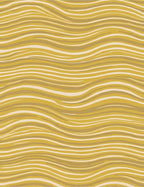 Golden Wavy Stripe Pattern Rug