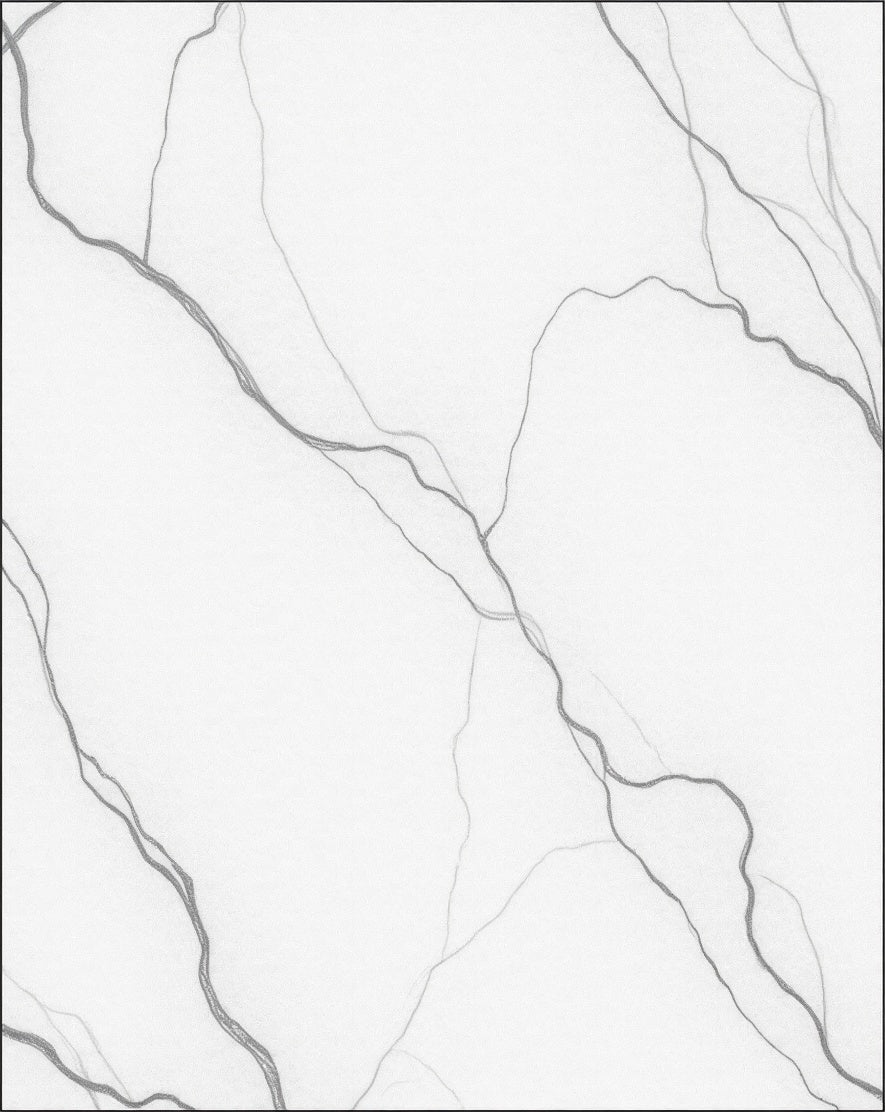 Elegant White Gray Veining Pattern Rug