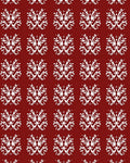 White Floral Medallion Patterned Rug