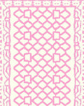 Pink Geometric Lattice Pattern Rug