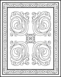 Art Nouveau Scrollwork Elegant Pattern Rug