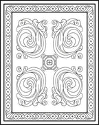 Art Nouveau Scrollwork Elegant Pattern Rug