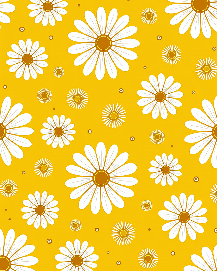 Bold Daisy Yellow Pattern Rug