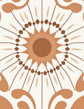 Mandala Style Sunburst Pattern Rug