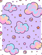 Pastel Cloud Candy Dreamscape Pattern Rug