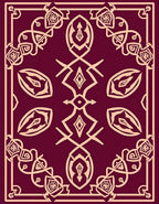 Elegant Burgundy Abstract Pattern Rug