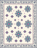 Vintage Floral Medallion Pattern Rug