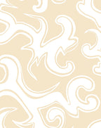 Cream Swirls Abstract Pattern Rug