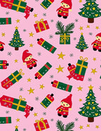 Whimsical Christmas Gnomes Gifts Pattern Rug