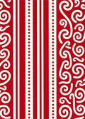 Red White Swirl Stripe Design Rug