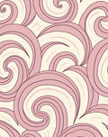 Swirling Pink Cream Abstract Swirl Rug