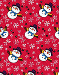 Winter Snowman Snowflake Pattern Rug