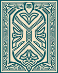 Intricate Teal Cream Ornamental Design Rug