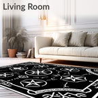 Ornate Star Compass Inspired Design Rug