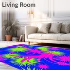 Vibrant Starburst and Spiky Pattern Rug