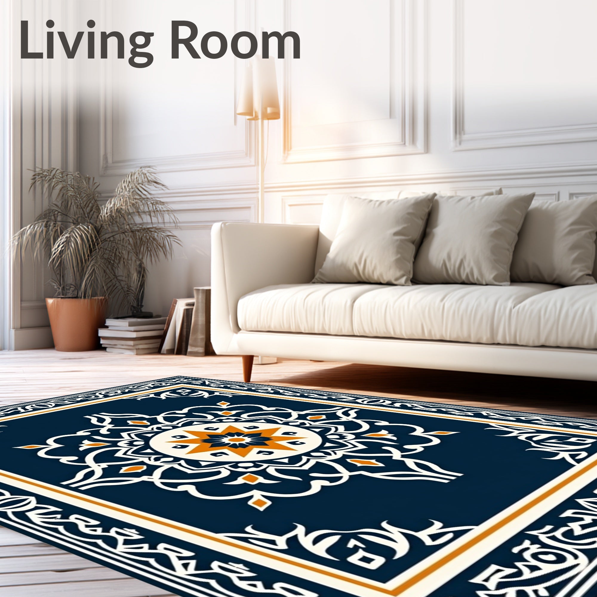 Ornate Mandala Patterned Classic Rug