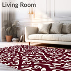 Classic Floral Damask Pattern Rug