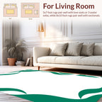 Elegant Teal Organic Waves Rug