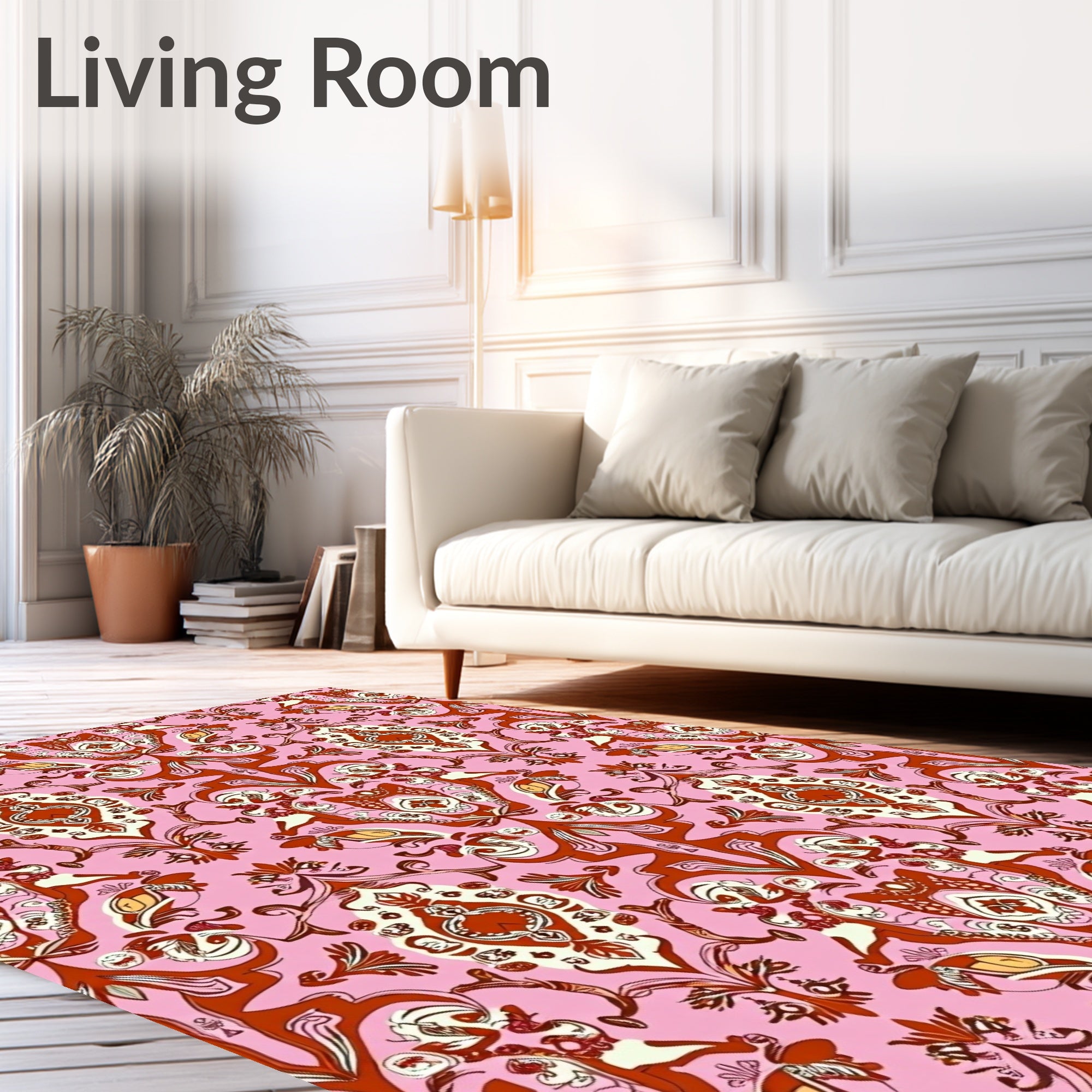 Vintage Paisley Floral Pattern Rug
