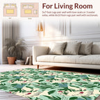 Botanical Sketch Cat Pattern Design Rug
