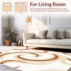 Abstract Swirl Brush Stroke Design Rug