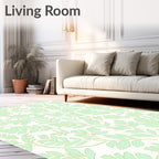 Mint Leaf Pattern Design Rug