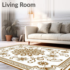 Ornate Floral Medallion Pattern Rug