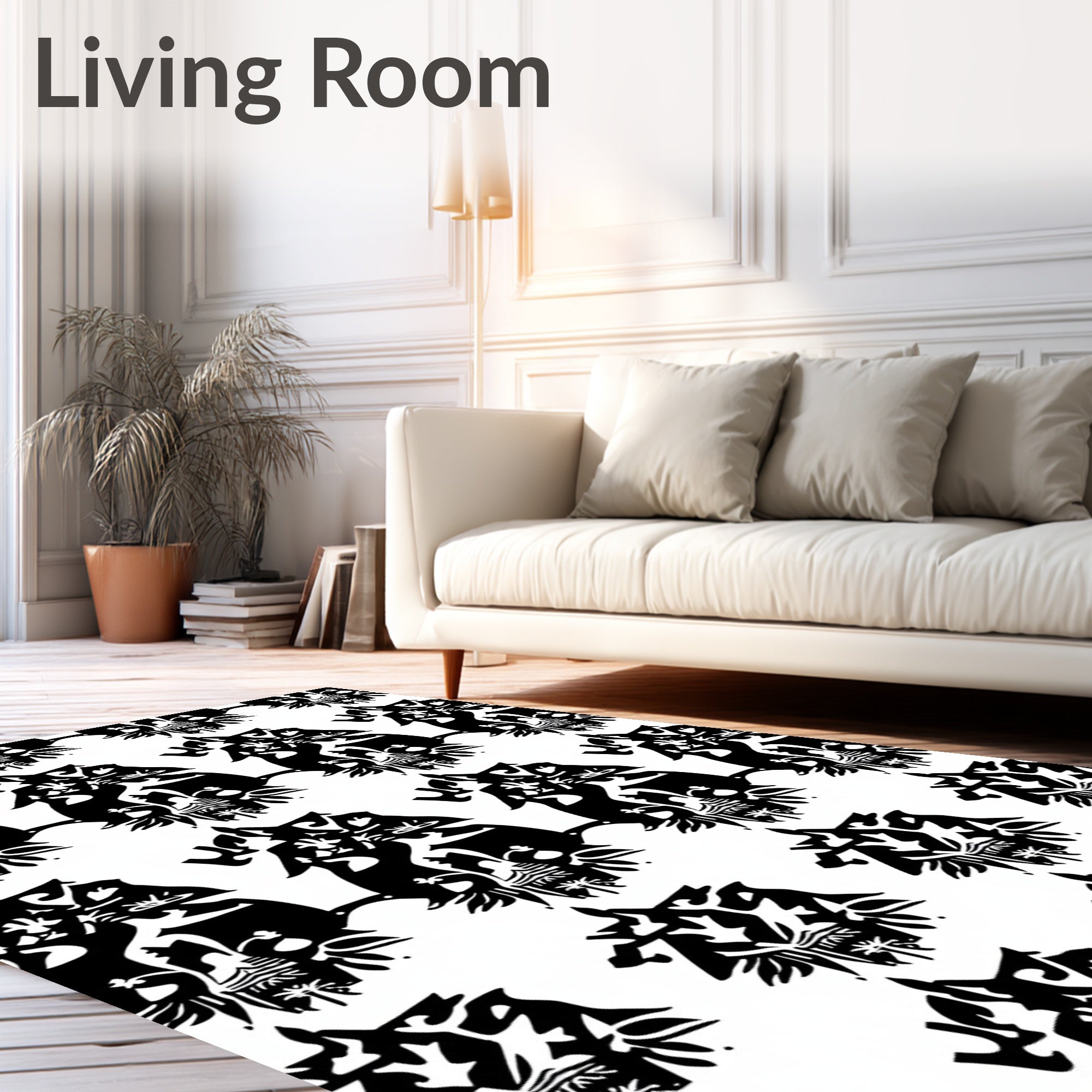 Bold Abstract Tribal Pattern Design Rug