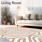 Abstract Striped Warm Tones Design Rug