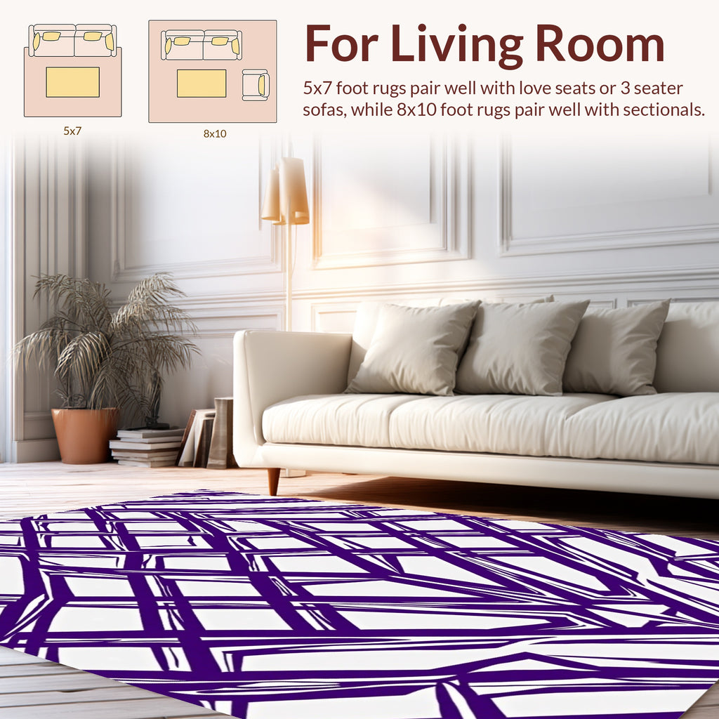 Abstract Geometric Diamond Pattern Rug