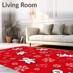 Winter Fun Snowman Snowflake Pattern Rug