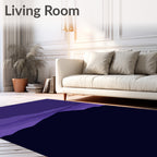 Dark Purple Mountain Landscape Pattern Rug