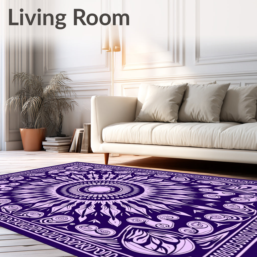 Radiant Sunburst Paisley Pattern Rug