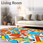 Playful Pencil Paper Pattern Design Rug