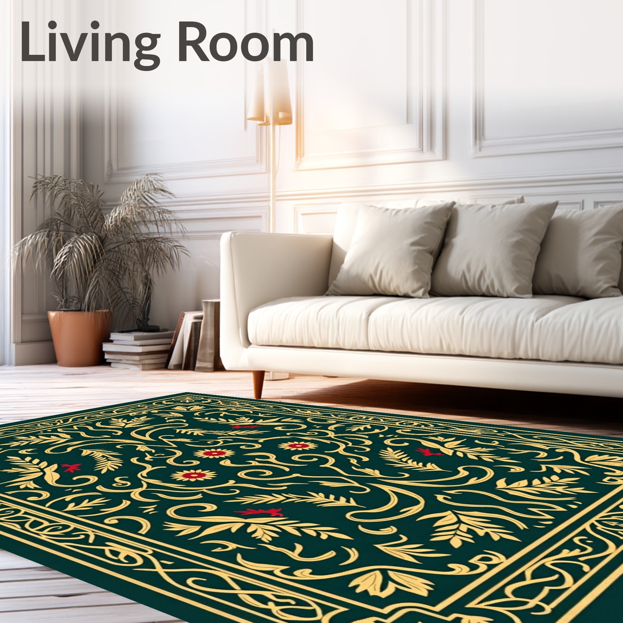 Classic Ornate Floral Pattern Rug