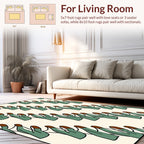 Green Hand Repeating Pattern Rug