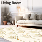 Botanical Leaf Pattern Design Rug