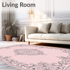 Elegant Floral Scrollwork Design Rug