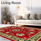 Ornate Floral Scrollwork Design Rug