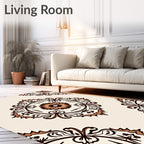 Ornate Floral Medallion Pattern Rug