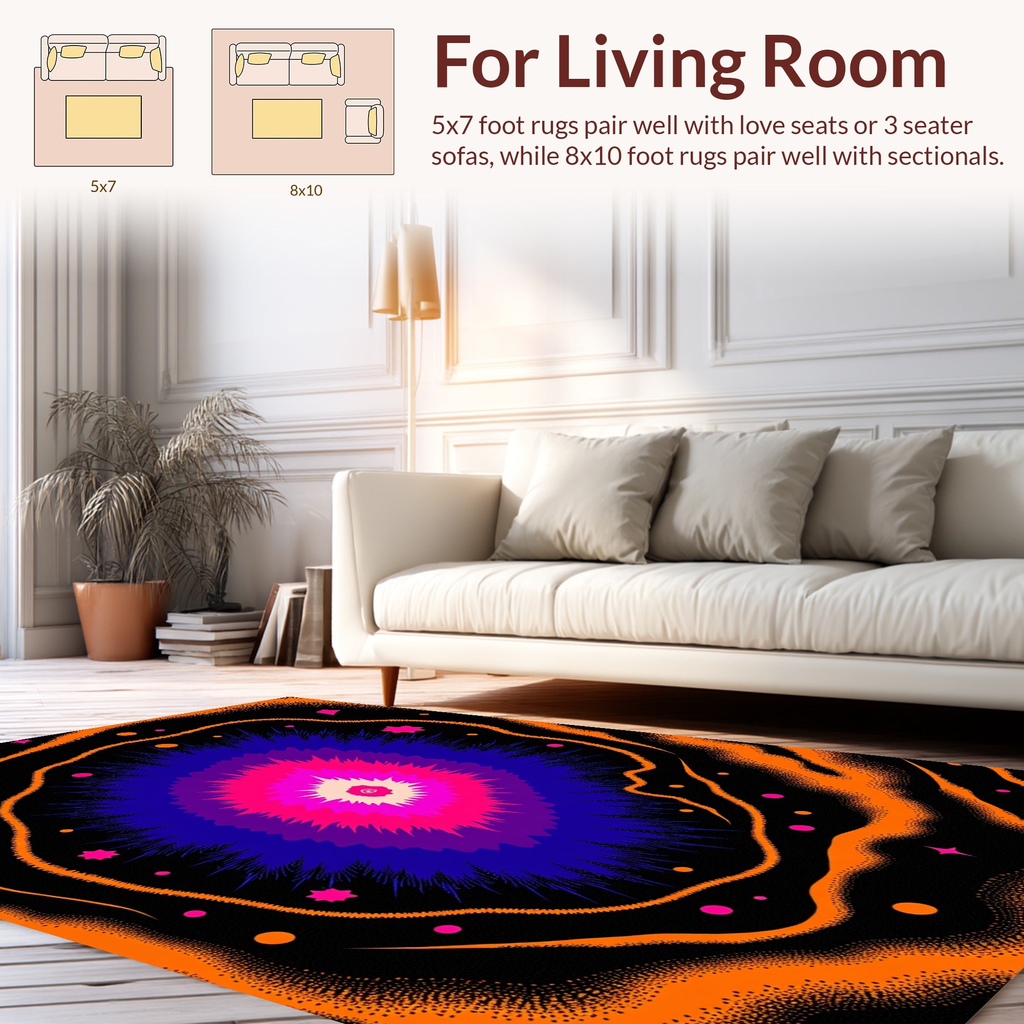 Explosive Galactic Aura Pattern Rug