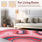 Pink Swirl Marble Pattern Rug