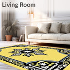 Golden Sunburst Elegant Ornament Rug