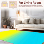 Gradient Yellow Blue Abstract Lines Rug