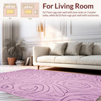 Light Pink Rose Sketch Pattern Rug