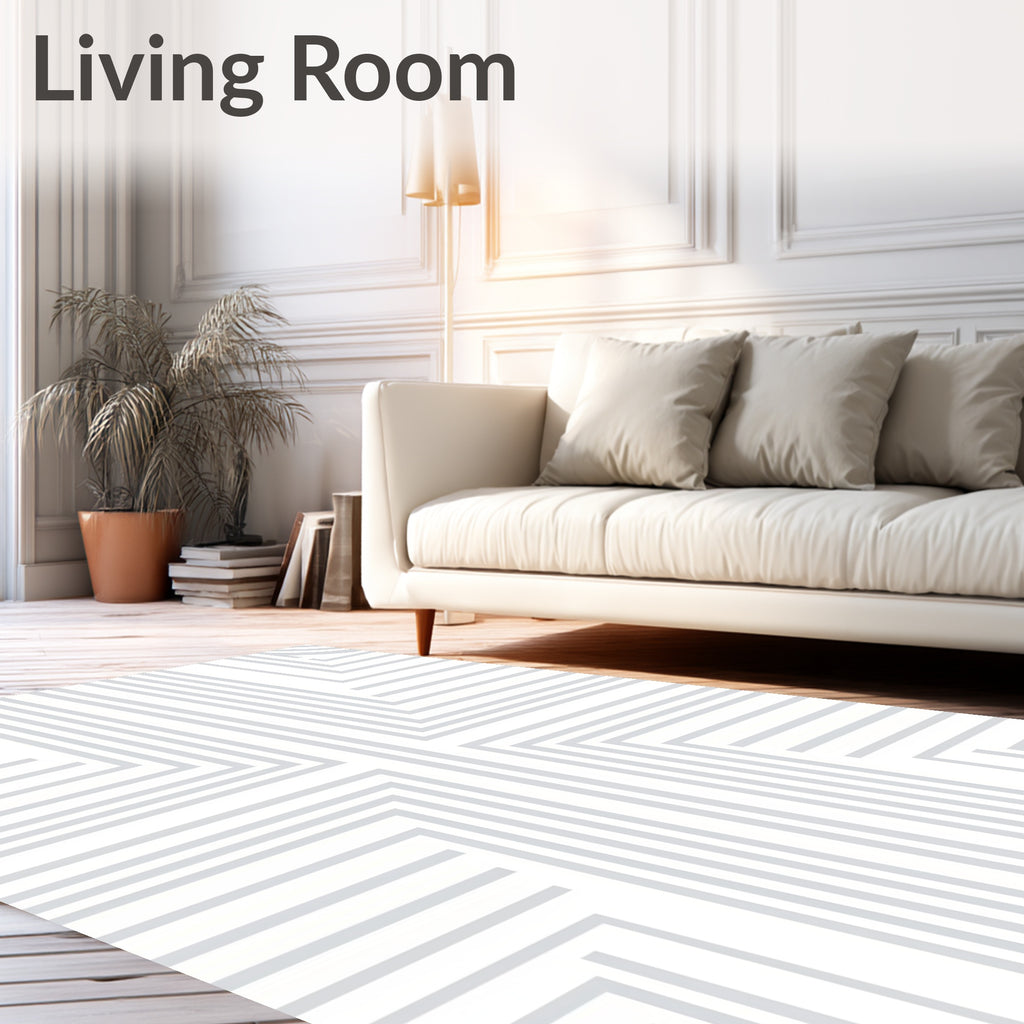Modern Geometric Lines Pattern Rug