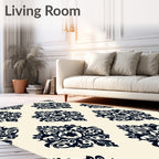 Classic Damask Pattern Design Rug