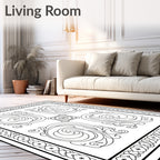 Art Nouveau Scrollwork Elegant Pattern Rug