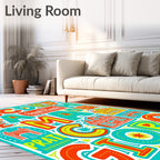 Bold Alphabet Architectural Pattern Rug