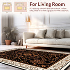 Classic Floral Scrollwork With 2 Borders Rug
